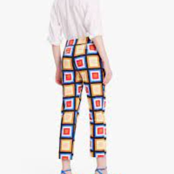 Kate Spade Blocks Of Color Doris Pants Mod Retro Sz 10 - Picture 4 of 13